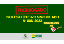 PROCESSO SELETIVO SIMPLIFICADO PARA AGENTES COMUNITÁRIOS DE SAÚDE N° 001/2022.