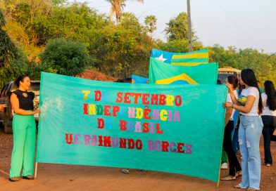 Realizamos o desfile cívico hoje nos interiores Piçarra e Caiçara.