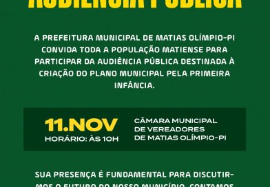 Criação do Plano da primeira Infância